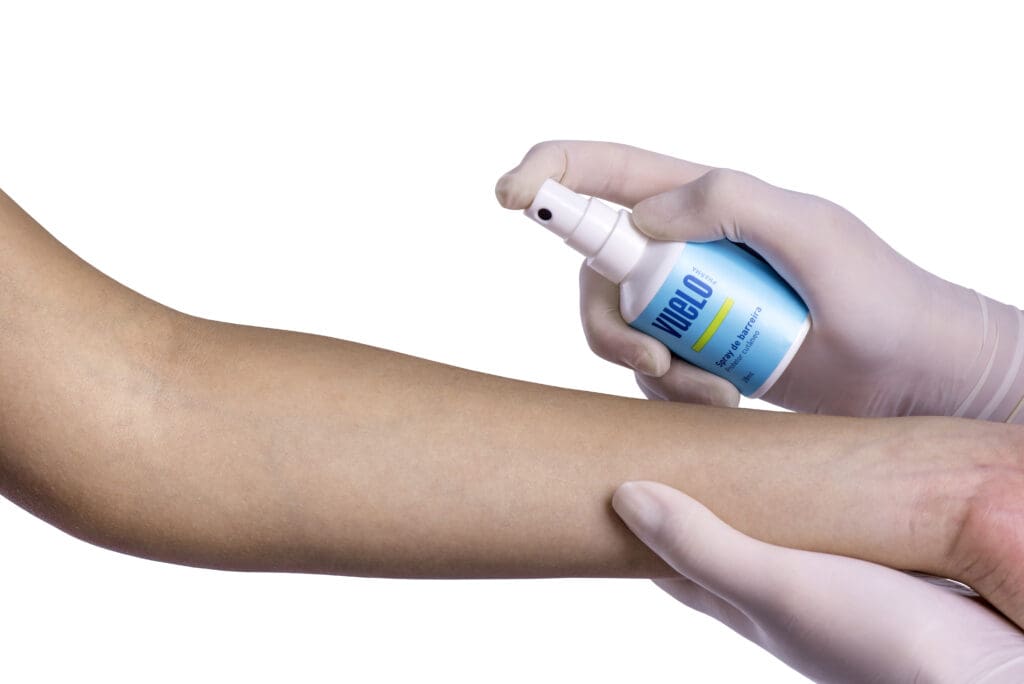 Spray de Barreira para o tratamento de dermatite de fraldas